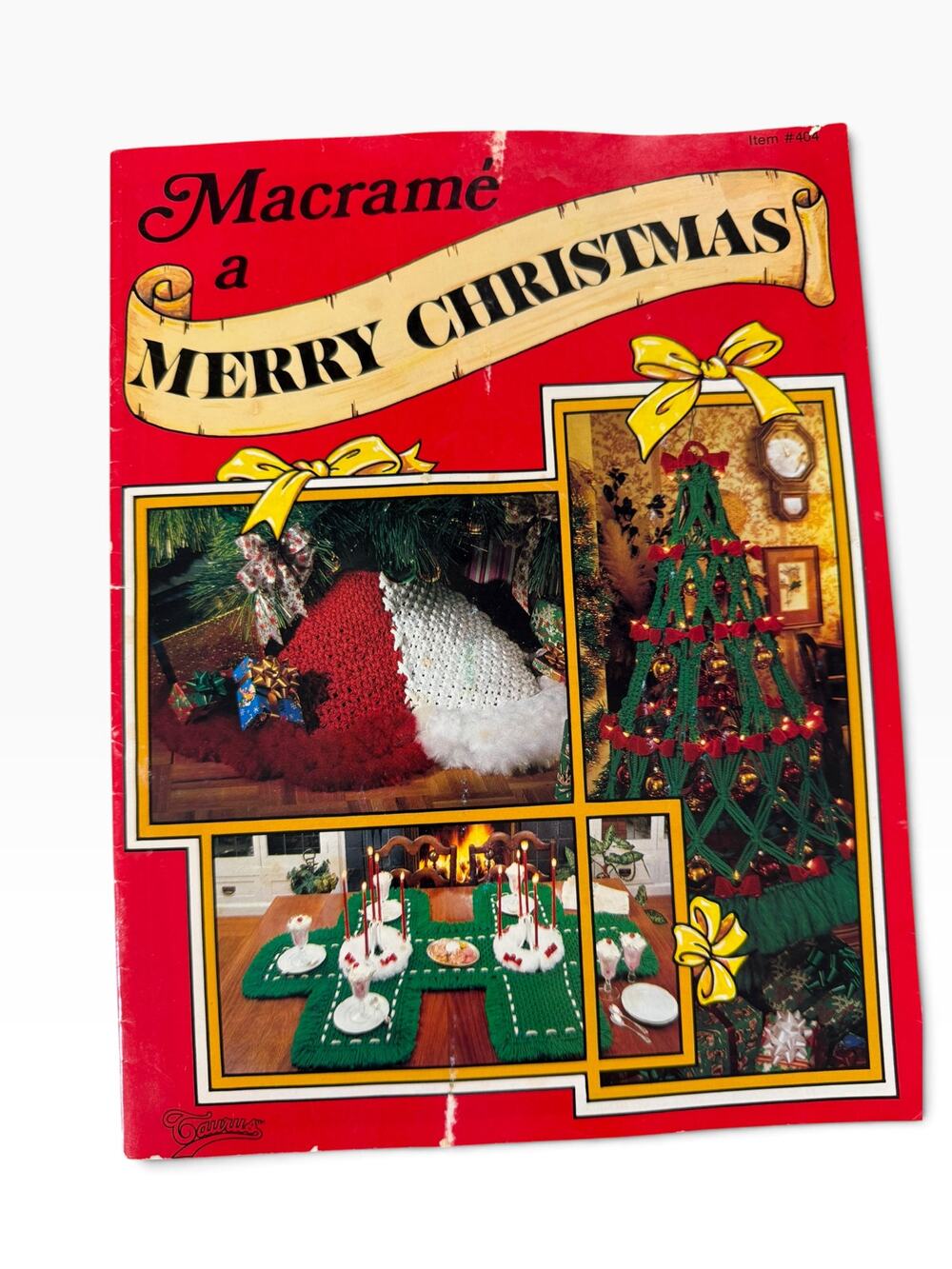 1979 Macrame a Merry Christmas Taurus Vintage Holiday Pattern Book #404